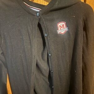 Marist Girls Under Armour Black Cardigan with Red Logo